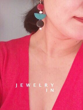 Natural vegetable Ivory with freshwater pearl sterling silver hanging earring